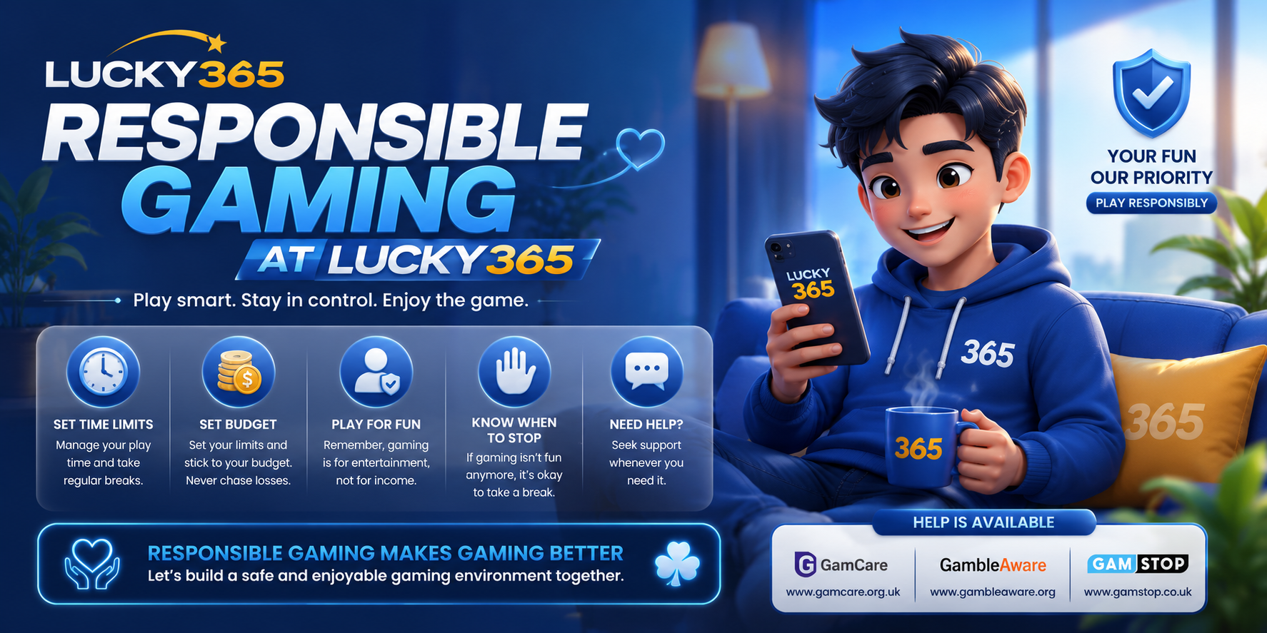 Responsible Gaming at Lucky365